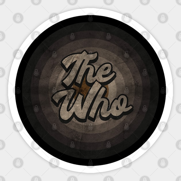 RETRO BLACK WHITE - The Who Sticker by Yaon